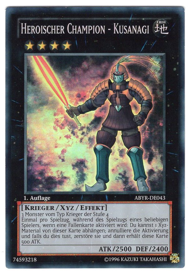 Heroischer Champion-Kusanagi - 1. Auflage - Super Rare - ABYR-DE043