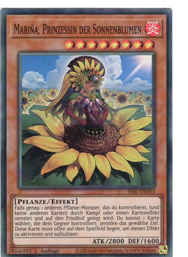 Marina, Prinzessin der Sonnenblumen - 1. Auflage - Super Rare - SESL-DE053