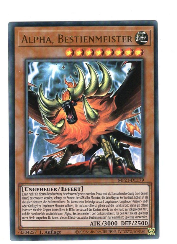 Alpha, Bestienmeister - 1. Auflage - Ultra Rare - MP21-DE179 - Neuwertig