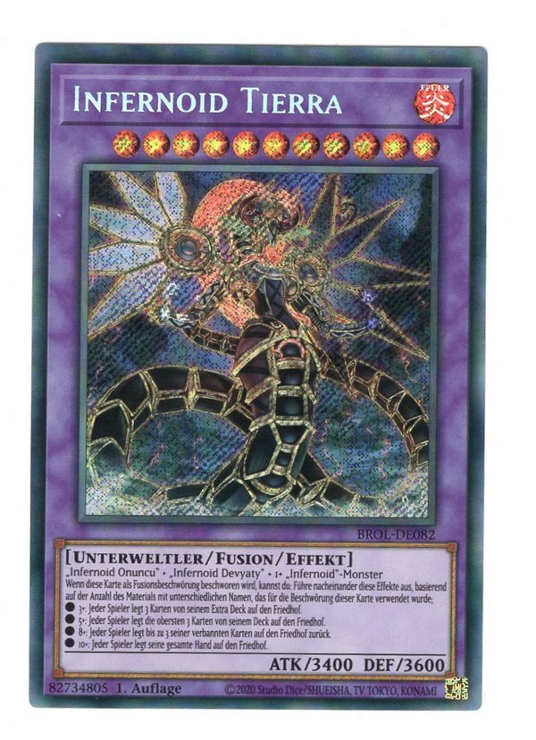 Infernoid Tierra - 1. Auflage - Secret Rare - BROL-DE082 - Neuwertig