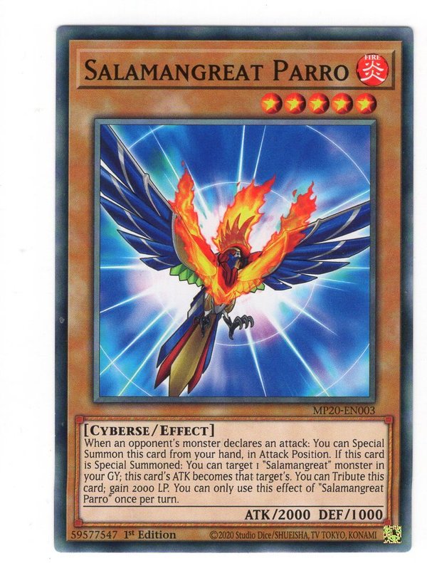 Salamangreat Parro / Grosalamander Papago - 1st Edition - MP20-EN003