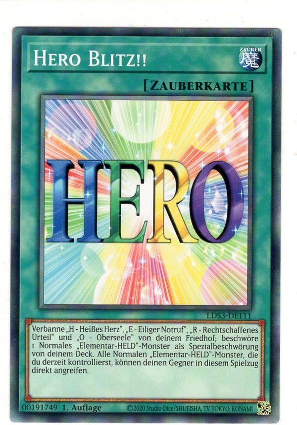 Hero Blitz!! - 1. Auflage - LDS3-DE111 - Neuwertig