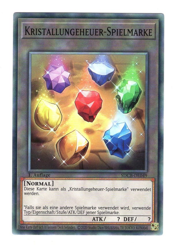 Kristallungeheuer-Spielmarke - 1. Auflage - SDCB-DE049 - Neuwertig